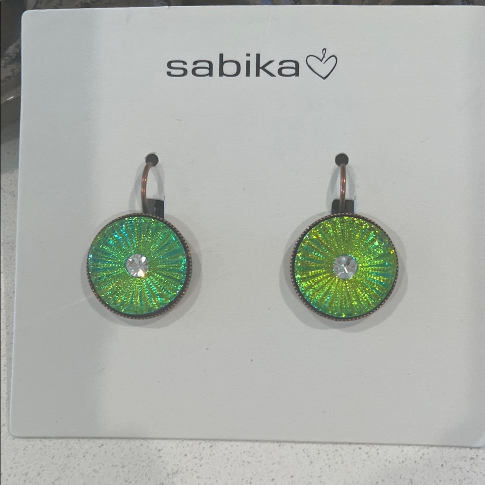 Sabika Radiant Green Crystal Earrings